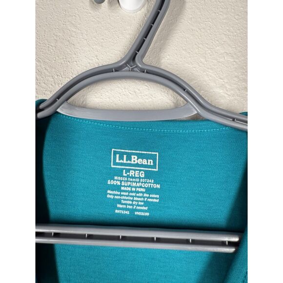 LL Bean Womens Supima Cotton T Shirts Sz L Reg Bundle Striped Blue Short Sleeve - Picture 4 of 10